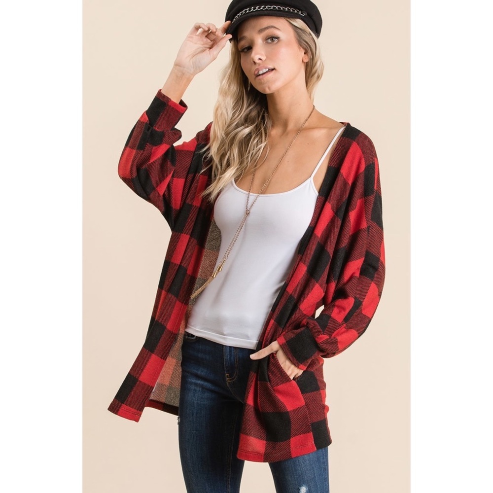 *LAST ONE* Small Buffalo Plaid Cardigan